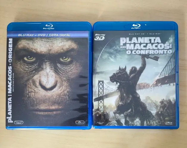 Blu Ray Planeta dos Macacos A Origem (2D) e o Confronto (3D)