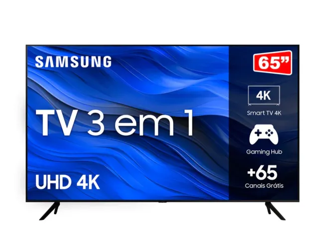 Smart TV 65? UHD 4K LED Samsung 65CU7700 Wi-Fi Bluetooth Alexa 3 HDM