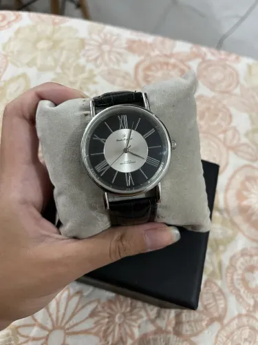 Relógio 40mm Charles Raymond Black and Silver-Tone Quartz Watch No. 3379