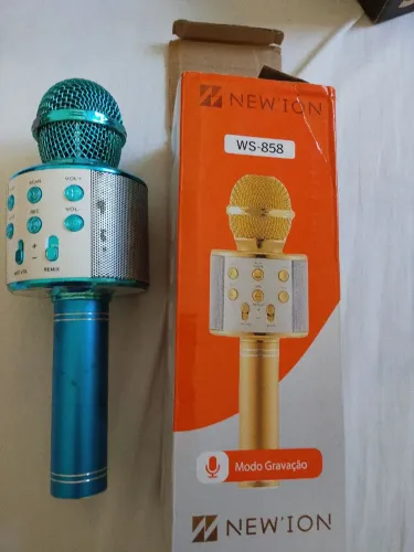Microfone Bluetooth New'ion Azul