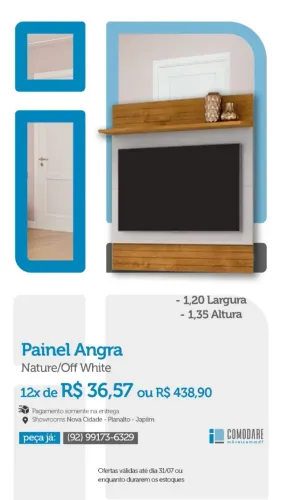 PAINEL ANGRA NATURE/OFF WHITE
