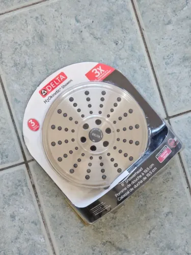 Ducha Chuveiro Delta H2Okinetic 8? Níquel Escovado - Nova Caixa Aberta