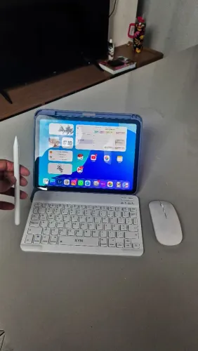 IPAD 10 com caneta, capa, mouse e teclado