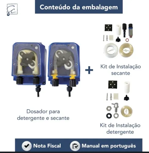 Kit dosadores secante e detergente maquina