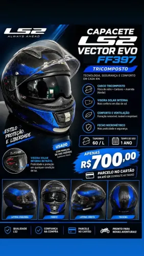 Capacete LS2 VECTOR EVO