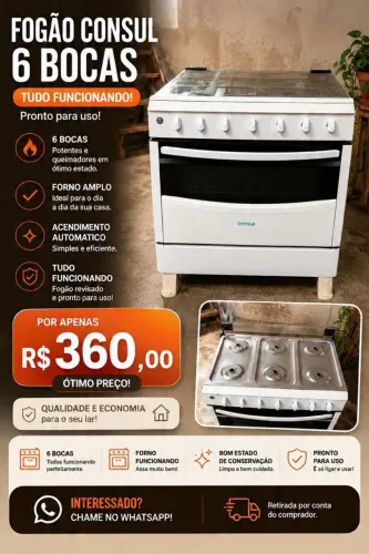 Fogão 6 bocas