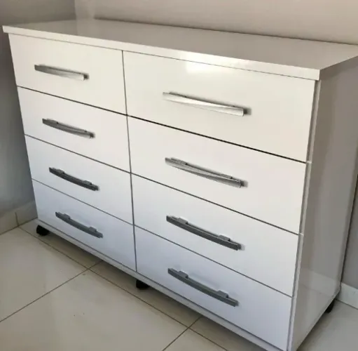 Cômoda 8 GavetasC/ 1.36cm de Largura Jade Novo Direto da Fabrica
