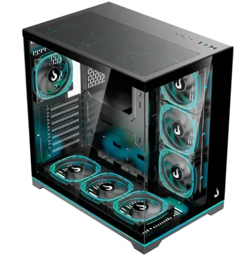 Gabinete Gamer Rise Mode Galaxy Glass Standard V2, LED ARGB, Mid Tower, Lateral em Vidro