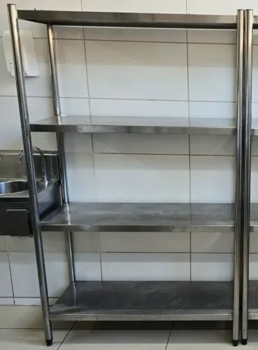 Estante Inox Industrial 4 Prateleiras 100x40x200cm