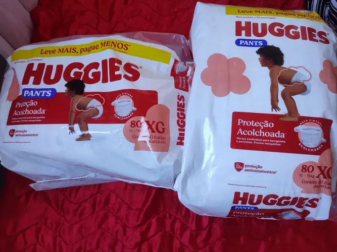 Troco fraldas Huggies Pants XG por Huggies normal do mesmo tamanho