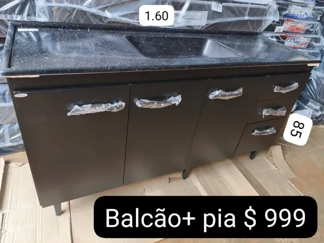 Pia de cozinha com gabinete