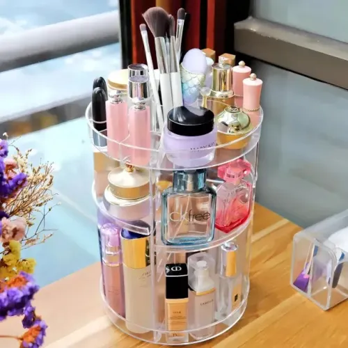 Organizador de Cosméticos - 3 Andares Giratório 360º - Acrílico YEPP Beauty