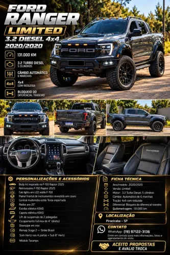 Ford Ranger Limited 3.2 20V 4X4 CD Aut. Dies. 2020