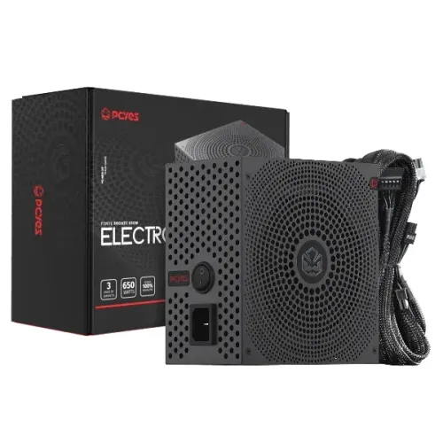 Fonte Gamer Pcyes Electro V2 650W Black Vulcan 80 Plus Bronze