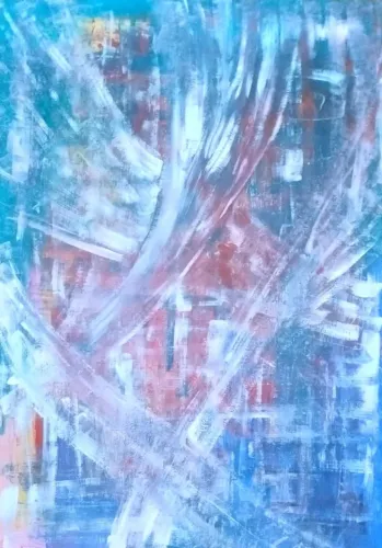 Quadro - pintura acrílica em papel 350gr 66,5cm x 96,5cm de altura 