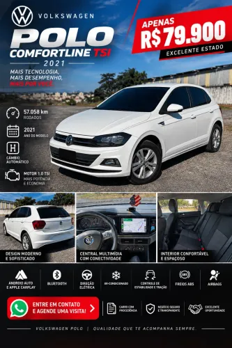 Volkswagen Polo Comfort. 200 TSI 1.0 Flex 12V Aut. 2021