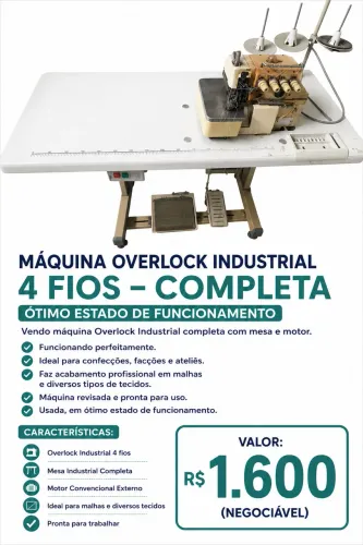 Maquina Overloque industrial