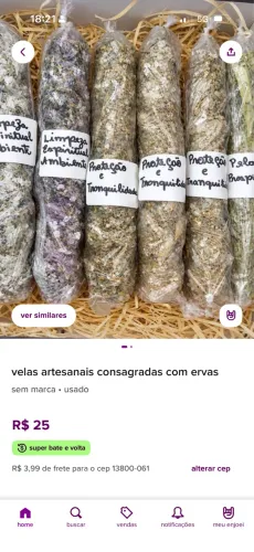 Velas ritualistas artesanais
