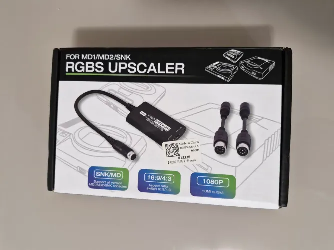 Upscaler Conversor HDMI, RGBS, Adaptador de Vídeo HD, 16:9/4:3 Mega Drive 1,2 e Neo Geo