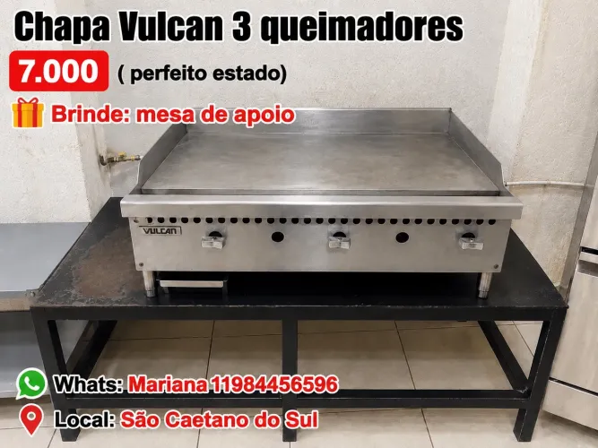 Chão Vulcan 3 queimadores 