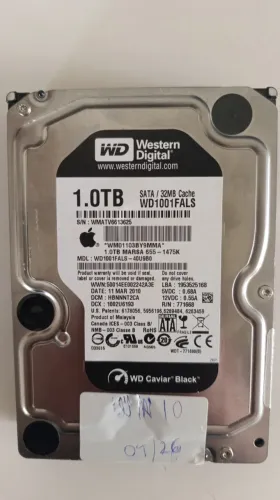 HD Interno WD Caviar Black 1TB 7200RPM 32MB SATA 3.0Gb/s WD1001FALS.
