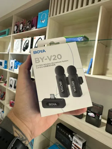 Microfone Boya-V20 Tipo C Duplo - Parcelamento sem Juros, Loja Física