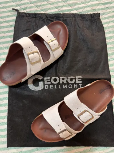 Chinelo de couro masculino - tam 41