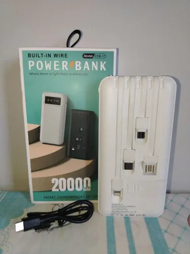 ? Power Bank 20.000 mAh com 4 Cabos Embutidos ?