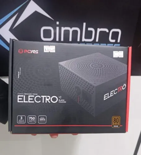 Fonte Pcyes Eletro V2 Pc Gamer 750w 80 Plus Silenciosa - Instalamos - Loja COimbra