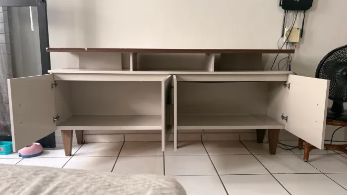 Rack para TV até 55 Polegadas 4 Portas Retrô Cajueiro Yescasa