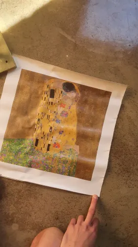 Impressão canvas alta resolução 30x30 klimt n tarsila volpi quadro moldura pintura