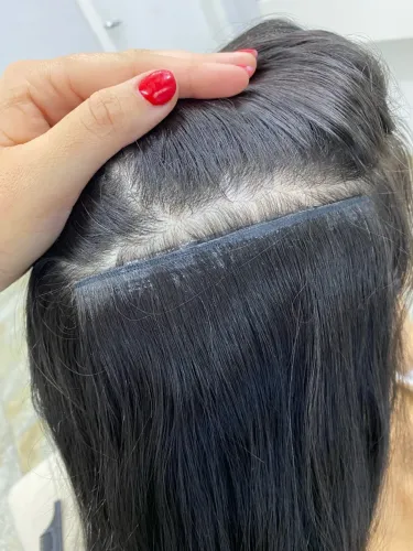 Manutenção mega Hair adesivado