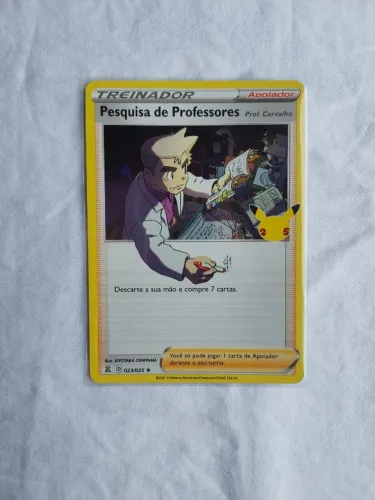 Carta Pokémon Treinador: Prof. Carvalho em Pesquisa de professores