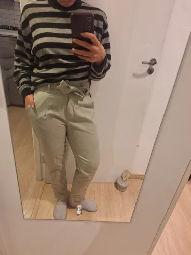 Calça de alfaiataria Bege
