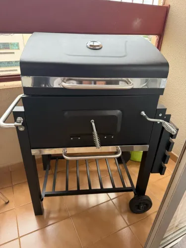 Churrasqueira Móvel A Bafo Itapuama Carvão Inox 58x42cm Defumadora