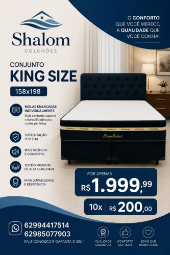 Conjunto King size molas ensacadas individualmente