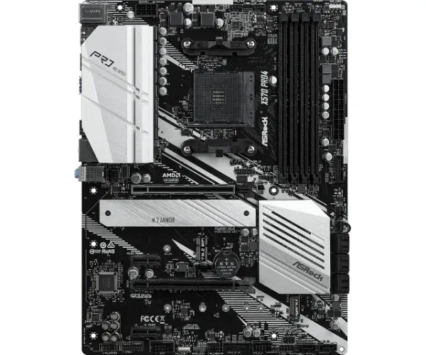 (Renz Informática) Placa Mãe Asrock X570 PRO 4, Chipset X570, AMD AM4, ATX, DDR4 - Usada