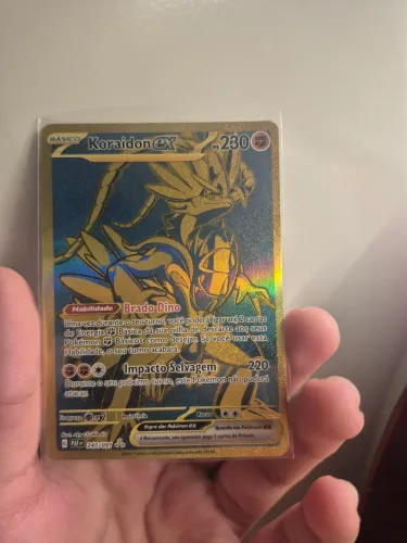 Pokémon TCG - Koraidon EX Hiper Rara Dourada(Koraidon EX Dourada 254/198)