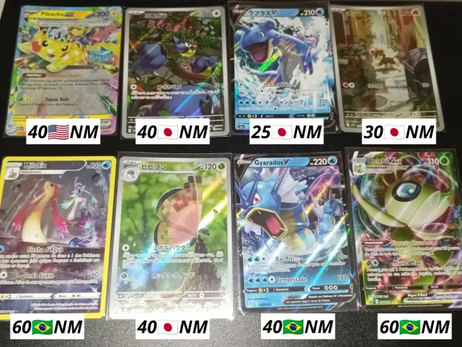 Lote de 50 Cartas Pokémon Raras em Excelente Estado