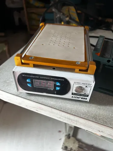 Separadora + suporte para retirada de vidro.