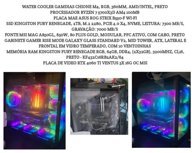 Pc gamer Ryzen 7 5700x3d