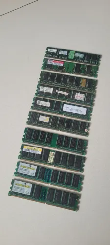 Lote 10 Memórias RAM Antigas DDR/SDRAM para PC - No Estado