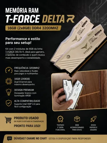 MEMORIA RAM DDR4 WHITE RGB. 3200ghz 8X2= 16GB DE RAM