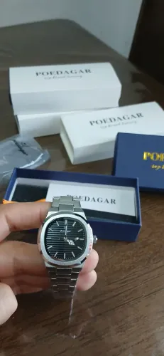 Relógio luxo inox poedegar feminino preto