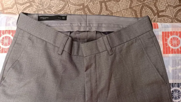 Calça social masculino Marfinno Slim tamanho 38 cor cinza 