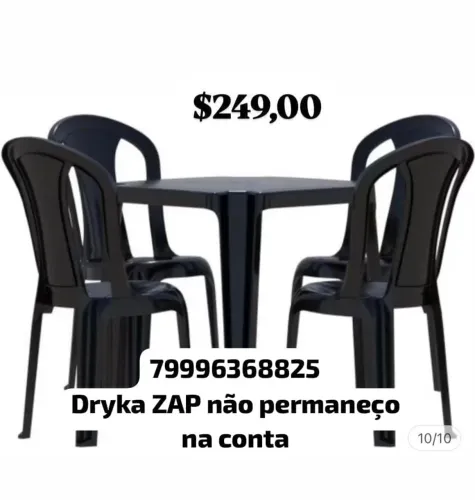 Jogo de mesa plástica 