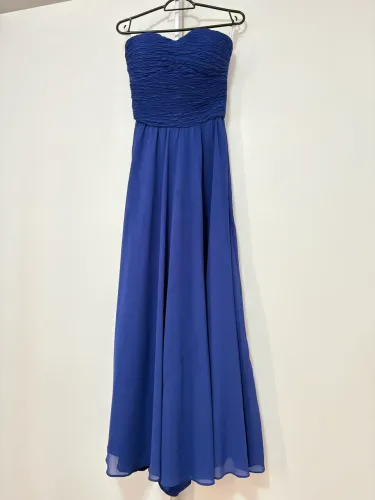 Vestido tomara que caia azul royal pp feito a mão sob medida