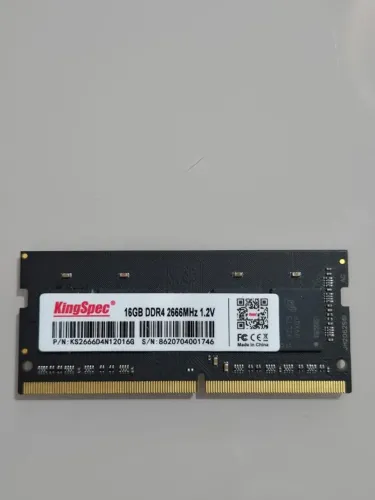 Memória RAM KingSpec DDR4 para Notebook de 16 GB e 2666 MHz
