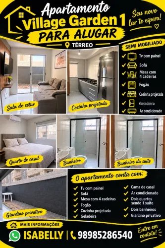 ALUGO APARTAMENTO Vilage Garden 1 