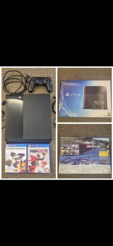 Play Station 4 (PS4) modelo Jet Black 1116A com 500 GB